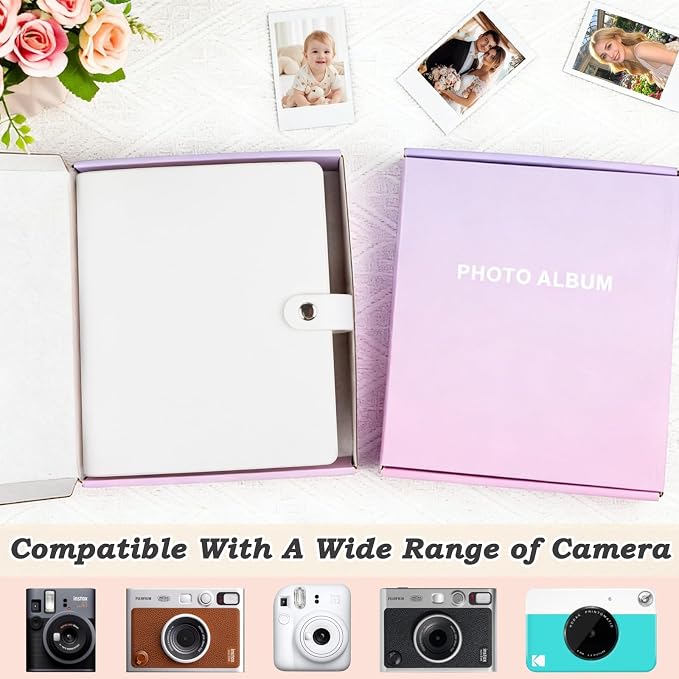 320-Pocket Photo Album for Polaroid 2x3" & Instax Mini Photos, White | Gift-Ready Packaging, Beautiful Photo Book, Safely Keep Your Wedding-Anniversary-Birthday-Travel Memories or Mini Cards - Image 5