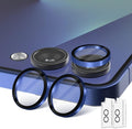 (2 Sets) Orzero Camera Lens Protector for Samsung Galaxy Z Flip 7/7 FE, [EZ Install] [Case-Friendly] 9H Tempered Glass Alloy Metal Ring Lens Cover, Military-Grade Shockproof, HD Clarity Anti-Glare (Blue) by JumpIntoOrzeroLet%E2%80%99sExploreLikeNeverBefore