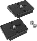 2 Pack Quick Release Plate, Tripod Quick Release Adapter Compatible for Manfrotto 200PL-14 QR Cameras Tripod, Camera Mounting Adapter with 1/4" and 3/8" Screws Ball Head Parts Replacement Adapter by IOUALEY