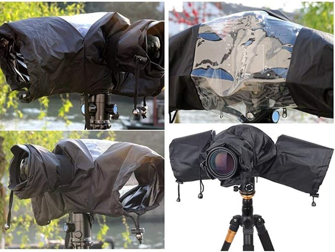 Waterproof Camera Rain Cover Soft Black Camera Rain Lens Covers | Professional Camera Sleeve Weather Protector Lens Jacket Covers for All DSLR SLR Cameras - Image 8