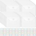 40 Pieces Clear Stamp and Die Storage Bag, Resealable Plastic Die Storage Pocket Large Die Cuts Stencil Storage Pockets for Card Making DIY Scrapbooking, 5 x 7 Inch,with 6 Sheets Label Stickers by CYFUNDESIGN