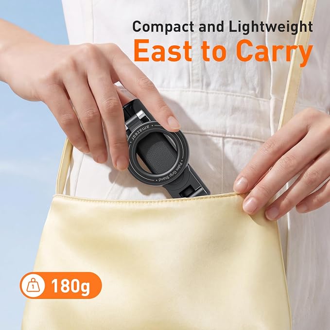 AMAZEAR Phone Camera Grip with Selfie Stick Tripod, Cellphone Accessories with Detachable Wireless Shutter Button for iPhone 16 17 Pro Max, Comfort Ergonomic Smartphone Handle Holder, Black - Image 9