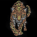 1 Pc Leopard Pattern Rhinestone Iron on Hotfix Transfer Decal, Bling DIY Patch Clothing Repair Applique T-Shirt Vest Shoes Hat Jacket Decor Clothing DIY Accessories by GOMAKERER