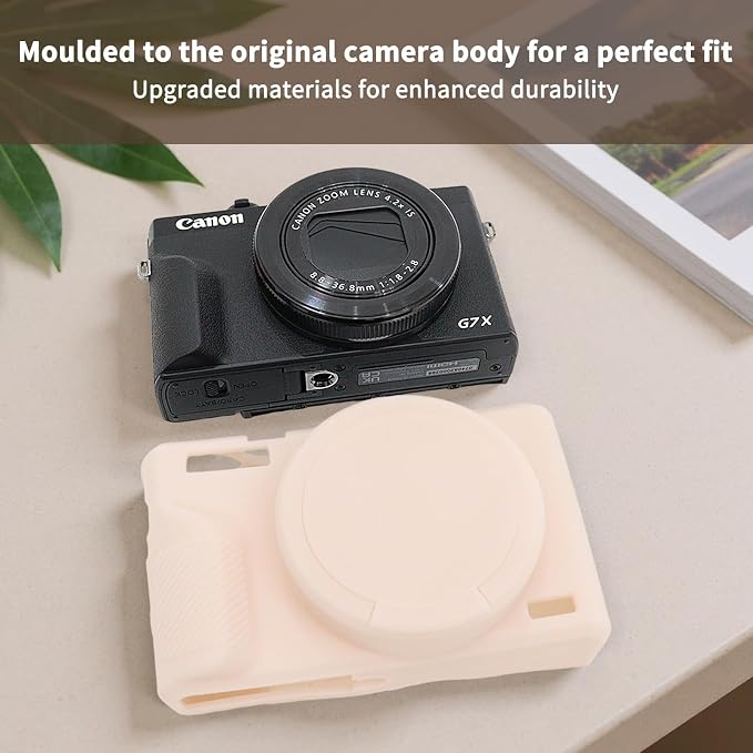 VOVMOEYA Camera Case for Canon Powershot G7 X Mark III with 2PCS Screen Protector,Full Pritection Soft G7X III Silicone Case Detachable Lens Cover Protective Cover for Canon G7XIII G7X3-Jelly Pink - Image 5