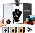 Lightdow 16"x12"x12" Photo Studio Light Box Photography with 120 LEDs (CRI>95), 6 Backdrops - Portable/Dimmable/Versatile Folding Shooting Tents for Toys/Jewelry/Watches/Cosmetics Photography by Lightdow