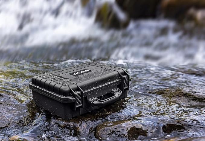 MEIJIA All Weather IP67 Waterproof Hard Camera Case,Hard Protective Case,Hard Case with Customizable Foam,Fit Use of Drones,Camera,Equipments,Pistols(Black,18.5 x14.06x6.93inches) - Image 6