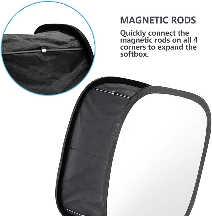 NEEWER LED Light Panel Softbox for 660/530/480 LED Light, Outer 16.3'' x 6.5'', Inner 9.8'' x 8.7'', Foldable Diffuser with Strap Attachment and Bag for Photo Studio Portrait Video Shooting - Image 8