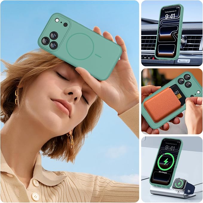 Miracase Silicone & Magnetic for iPhone 17 Pro Max Case, Midnight Green | Compatible with MagSafe, Camera Control Cover, Premium Silicone Cover Shockproof Drop Protection Phone Case for 17 Pro Max - Image 5
