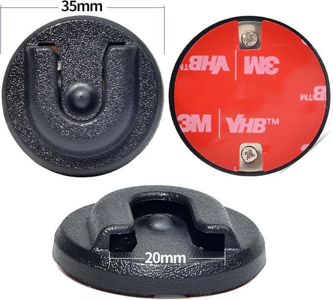 UAYESOK 2PCS Universal Mobile Radio Mic Holder with Adhesive Back | Portable CB Mic Hang Up Clip Mount, For Yaesu MH-67A8J, HYT SM16A1, Motorola Kenwood QYT KT-8900 Car Microphone - Image 3