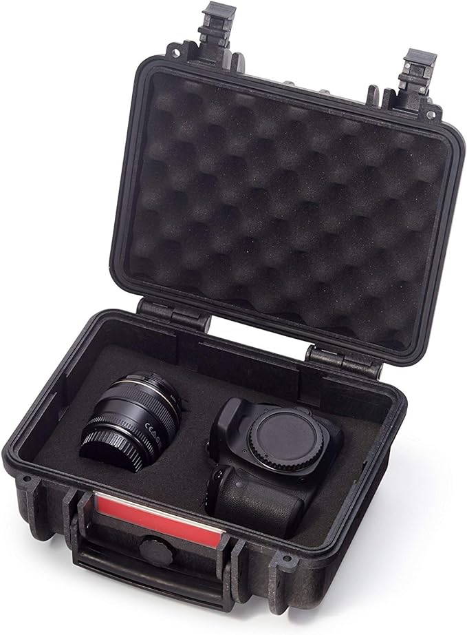 Amazon Basics Hard Camera Case, Small, Black, Solid, 12"L x 11"W x 6"H - Image 6