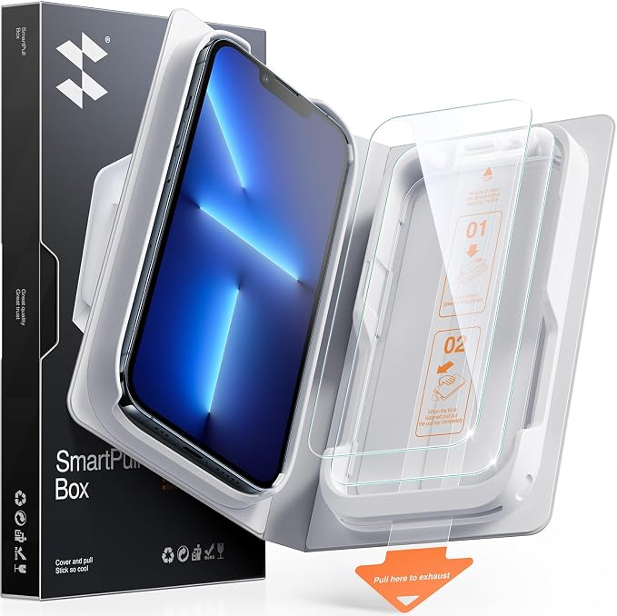 SMARTDEVIL 2 Pack for iPhone 13 Pro Max/14 Plus Screen Protector | Military-Grade Shatterproof Protection, Crystal Clear, 9H Hardness, Fast & Easy Installation, Scratch Proof, Case Friendly by SmartDevil