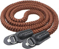 Paracord Camera Strap Long Camera Neck Shoulder Strap for SLR DSLR Digital Mirrorless Cameras 47inch/120cm Brown by HITHUT