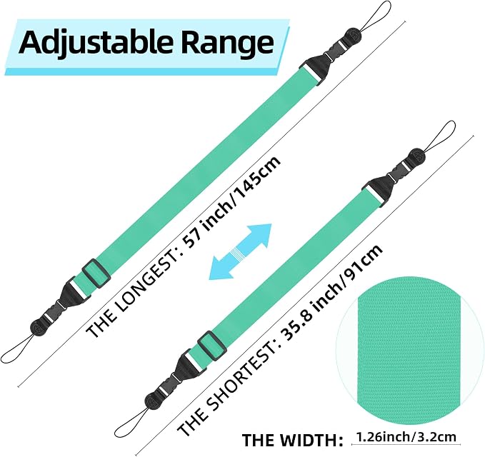 Adjustable Shoulder Strap, iPad Strap Nylon Neck Lanyard | for iPad/Samsung Tablet Case,Camera Binocular Crossbody Laptop Luggage Bag - Image 2