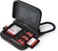PGYTECH Mini SD Card Reader Case, 2-in-1 UHS-II SD 4.0/Micro SD Card Reader | CreateMate High-Speed Dual-Slot Transfer/USB 3.1/Type-C with 6-Slot Storage Portable, for Camera/Drone/Phone/Pocket 4, Black by PGYTECH-US