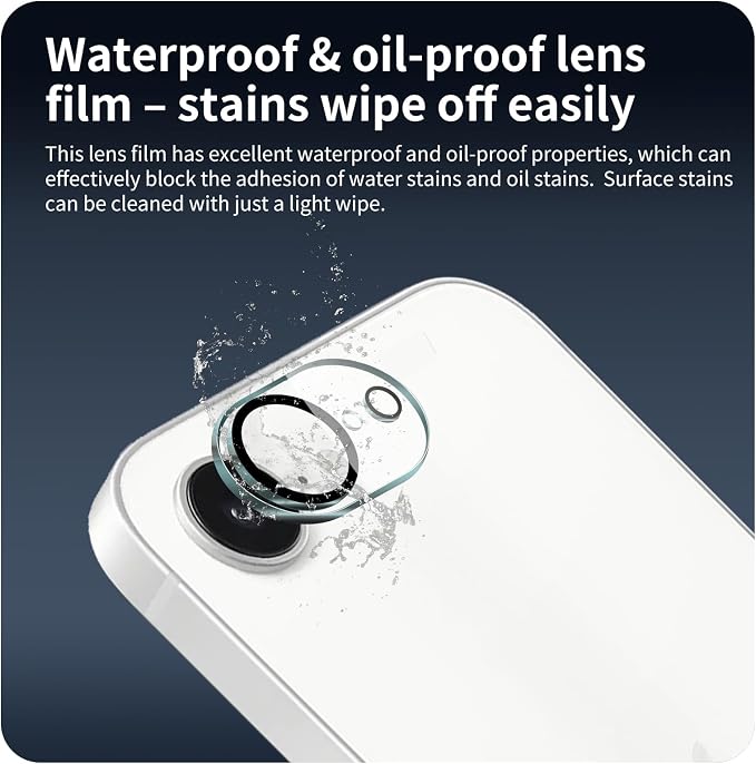 4-Pack Camera Lens Protector for iPhone 17e/16e, 9H Tempered Glass Camera Cover Screen Protector Accessories, HD Clarity, Anti-scratch, Case Friendly, Shockproof Full Protective - Image 5
