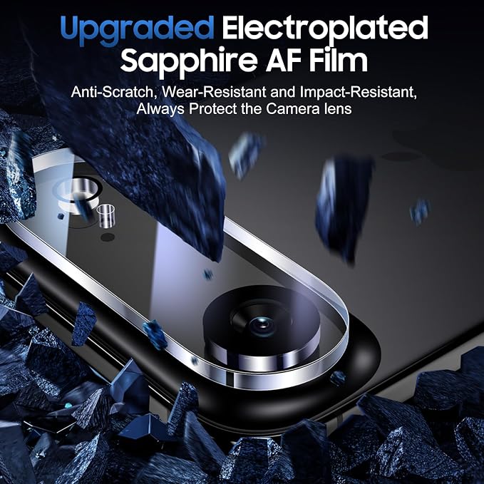UniqueMe Compatible for 3 Pack iPhone Air Camera Lens Protector | Drop Protection, Case Friendly, 9H Tempered Glass, Camera Cover Screen, Update New Version - Image 3