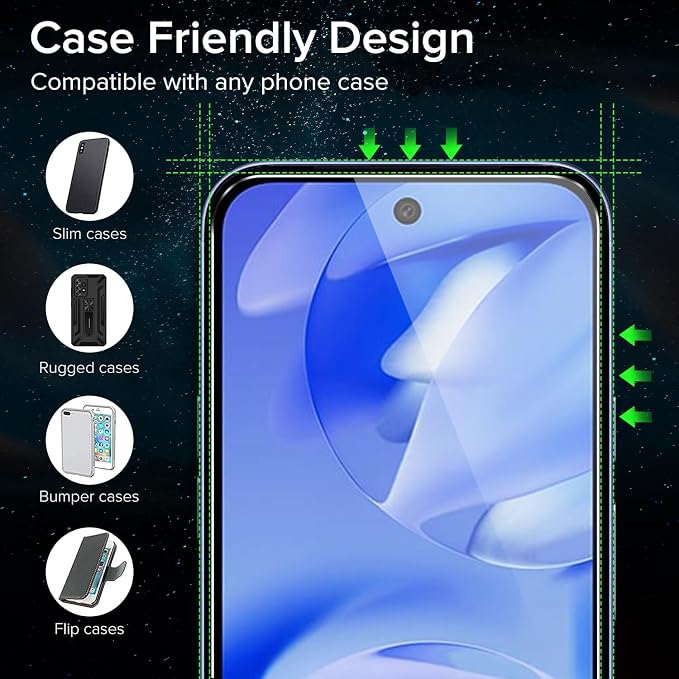 ivoler Screen Protector for Google Pixel 9a Tempered Glass 2-Pack | with [Easy Installation Frame], Anti-Scratch Case Friendly Clear HD Film for Pixel 9a 6.3 inch - Image 5