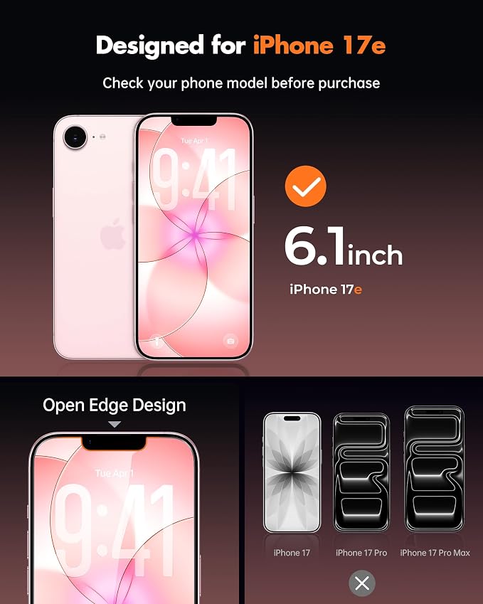 UNBREAKcable Privacy Screen Protector for iPhone 17e, 2-Pack | True 28° Anti-Spy, Shatterproof Tempered Glass, 9H Hardness, Easy Install, Bubble-Free, Anti-Scratch, Case Friendly - Image 9