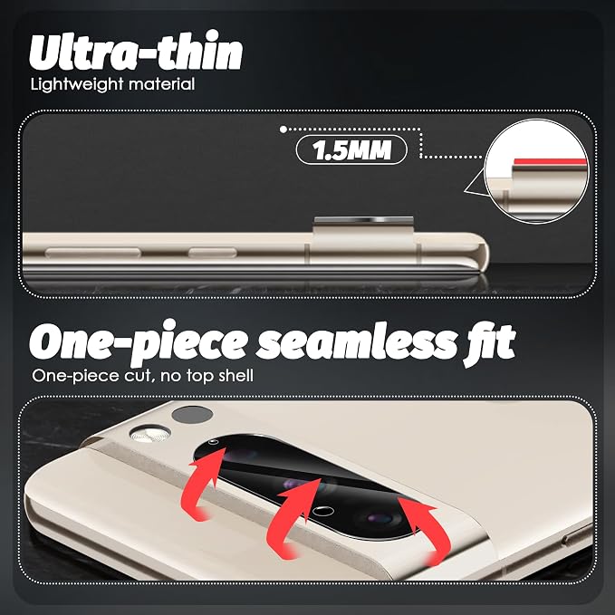 Orzero (3 Pack Camera Lens Protector Compatible for Google Pixel 8 Pro 6.7", Protector de Cámera Glass High Definition Anti-Scratch Case Friendly Does Not Affect Temperature Sensor (Not for Pixel 8) - Image 5