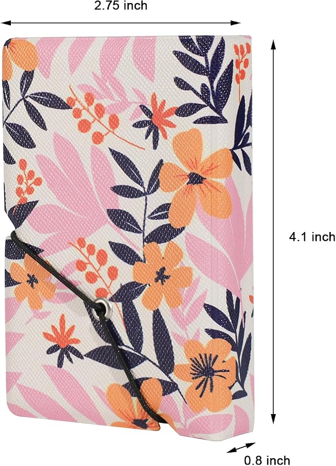 2x3 Instax Mini Photo Album, 28 Pockets. Exotic Floral, 2PK | Portable Wallet Size Album Stores 2x3 inch Instant Photos. Fits Polaroid, Instax Mini, Kodak Mini Prints and Zink. - Image 2