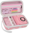 Kids Film Camera Case, Travel Storage Bag for Girls Boys | for ESOXOFFORE for Dylanto for Anchioo for WEEFUN for GKTZ for Amzelas for Mafiti, Mesh Pocket, Wrist Strap, Pink Rabbit by Grapsa