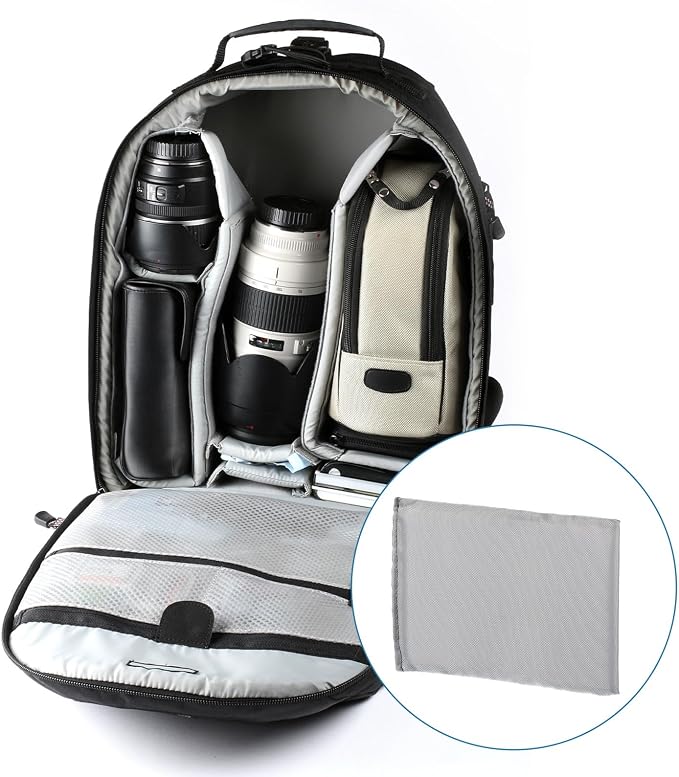 PATIKIL Camera Bag Divider, 5Pcs 6.69"x5.12"x0.39" Shockproof Camera Bag Inserts Separator Pad Protective Lens for Nikon Camera DSLR Protect Bag Organizer Universal Divider Cushion, Gray - Image 6