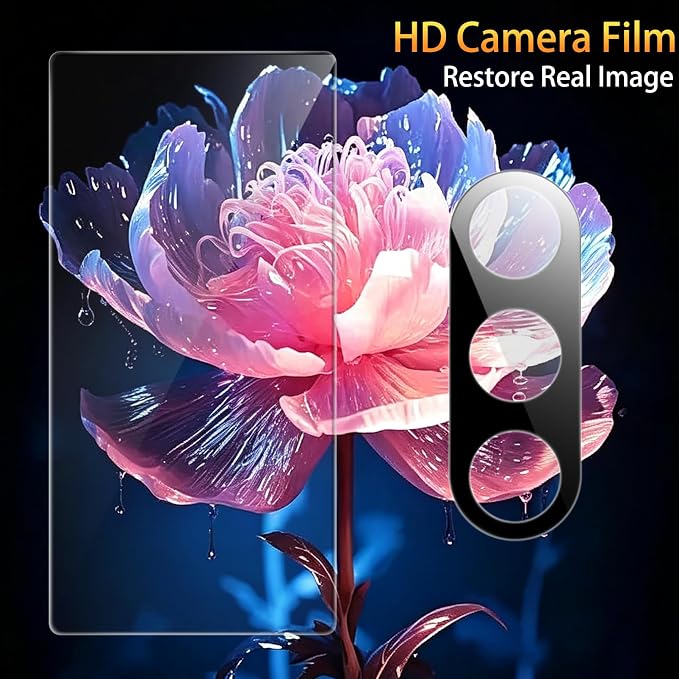 SiHPuoy Tempered Glass Screen Protector for Samsung Galaxy Z Fold 8 Ultra | 3 Pack, 9H+ Hardness, Military Grade Shatterproof, Auto-Dust Removal Bubble Free, Case Friendly, with Camera Lens Protectors - Image 8
