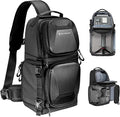 K&F CONCEPT Hardshell Camera Sling Bag, 10L EVA Case with Tripod Holder | EVA hardshell Camera Sling. Fits Mirrorless & Small DSLR. 5 Padded Dividers. Strap 33-43.7 in. Water & shock proof. by KFCONCEPT
