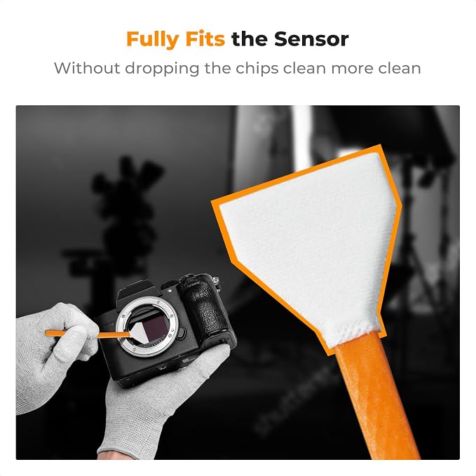 K&F CONCEPT APS-C Frame Sensors Cleaning Swabs X6,for CCD and CMOS | Vacuume Packaging, Soft and Flexible, Smooth and Lint-Free,Precision Cleaning,Portable,for Nikon Sony Canon Camera Clean,MA02 - Image 3