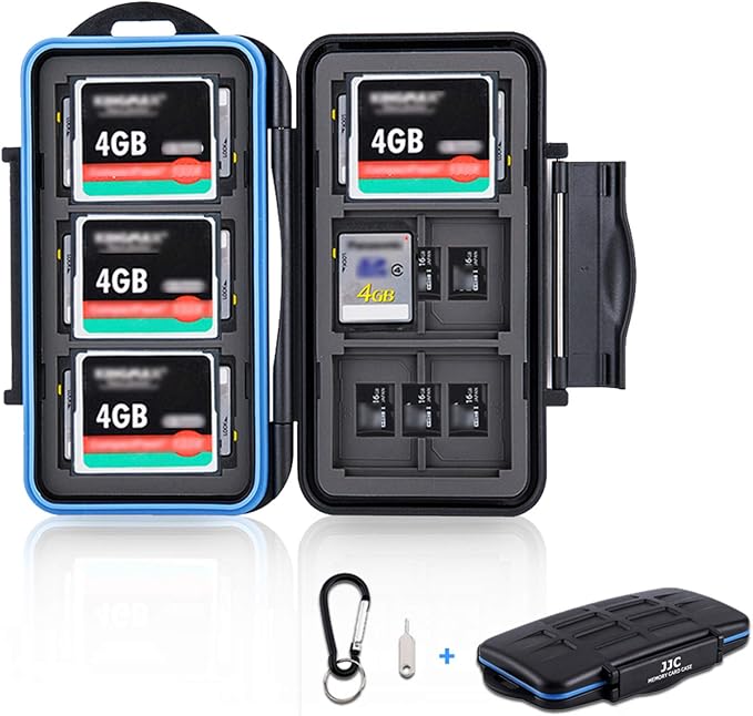 36 Slots SD Card Case Micro SD Card Case CF Card Holder Memory Card Holder Storage for 18 Micro SD Card, 12 SD SDXC SDHC Card, 6 CF Card by JJC