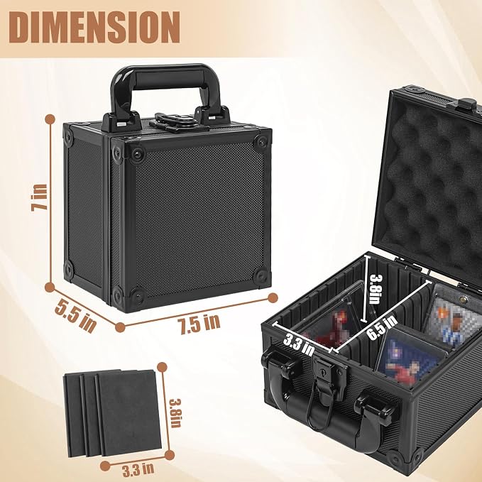 Toploader Storage Box for 3" x 4" 35pt Rigid Card, Magnetic Card Case | Portable Top Loader Card Case with 3 Removable Dividers, Holds 150+ Toploaders, Magnetic Holders for Sports Trading Cards - Image 7