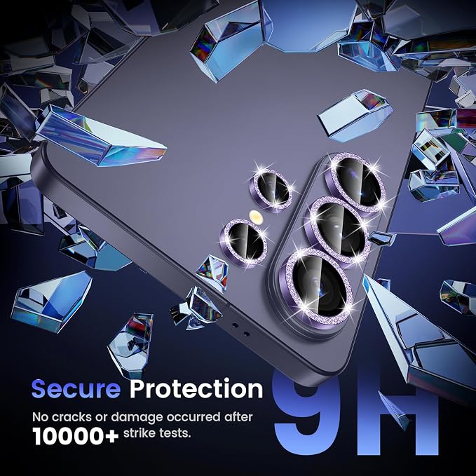 Tensea Compatible with Samsung Galaxy S26 Ultra Camera Lens Protector | 9H Tempered Glass Camera Cover Screen Protector Metal Individual Ring [Installation Tray][Case Friendly] - Image 5