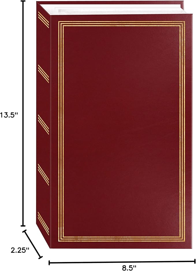 3-ring pocket BURGUNDY album for 504 photos - 4"X6" - Image 2