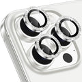 iPhone 16 Pro/16 Pro Max Camera Lens Protector Bling Diamond, Silver | Individual Metal, 9H Hardness, Scratch Resistant, Shockproof, Drop Protection, Case Friendly, Stylish Accessories by Xfilm