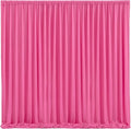 Hot Pink Backdrop Curtain 10 Panels-Wrinkle-Free Polyester Photography Drapes for Wedding Party Photo Background Decorations- 40 X10FT by WishCare