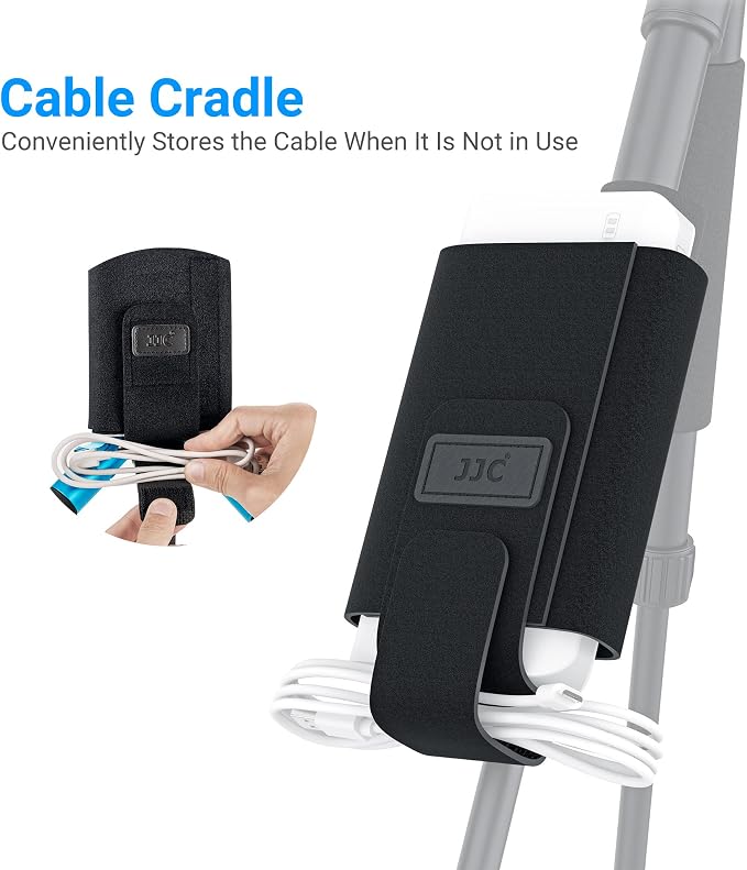 JJC Equipment Mounting Strap for Power Bank on Tripod for Long Time Photography,Remote/Off-Camera Flash Holder Strap for Photographer Videographer,Hard Drive/Computer Power/Smartphone Holder Strap - Image 5