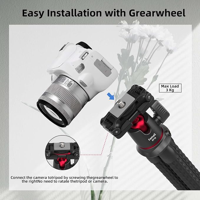 Mini Flexible Tripod with Remote for Phone & Camera | Flexible Octopus Legs, Bluetooth Remote, 1/4" Screw & Cold Shoe, Hidden Phone Holder, GoPro Adapter for Action Cam - Image 5