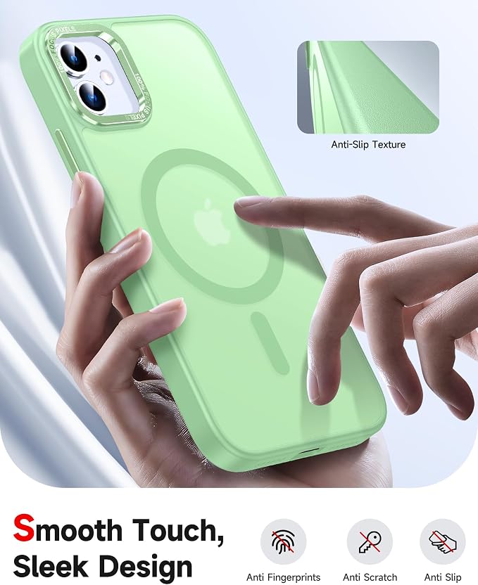 LeYi for iPhone-11 Phone Case Green Compatible with MagSafe Magnetic[ Screen Protector X2 + Camera Cover X2] Funda para ipone 11case Military Grade Protective Cases i Phone 11 iphone11, Mint Green - Image 2