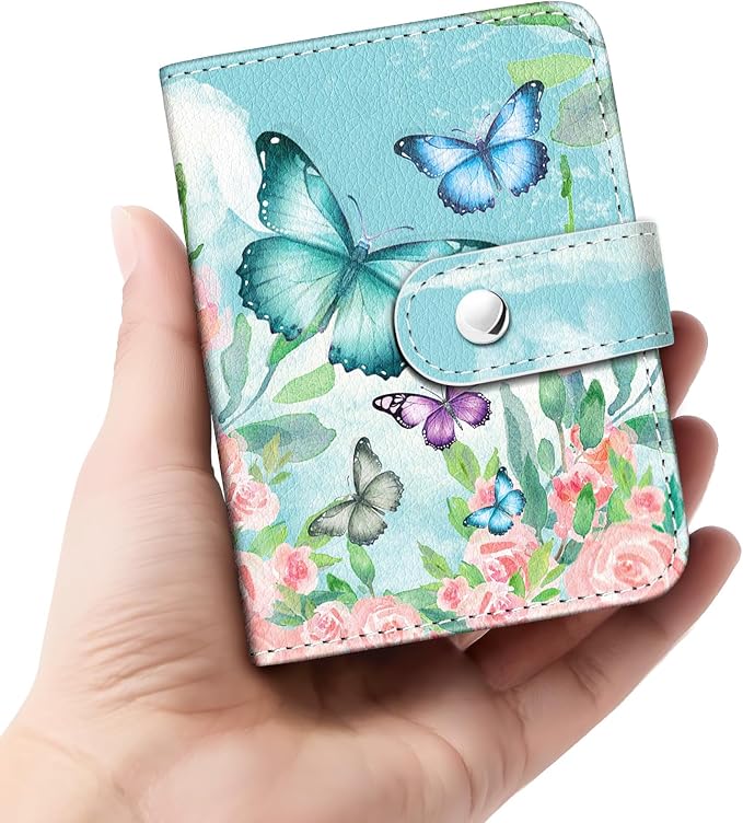 Butterfly Small Photos Album for 2x3 Inch Films, 56 Pockets | Mini Cute Picture Book, Wallet Size, for Polaroid Fujifilm Instax Mini Instant Camera Printer, Kpop Photocard Binder Holders by Lebrocoli