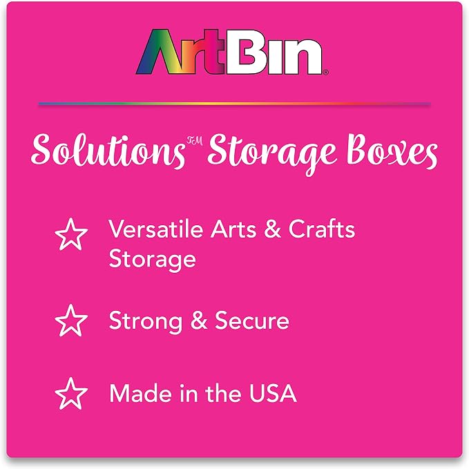 ArtBin 3900AB Solutions Extra Long Box, Art & Craft Organizer with Removable Dividers, [1] Plastic Storage Case, Clear , 12.4" x 4.9" | 15 Removable Dividers, 12.38 x 4.875 x 1.75 Inches, Secure Latches, Stackable, Clear Plastic - Image 5