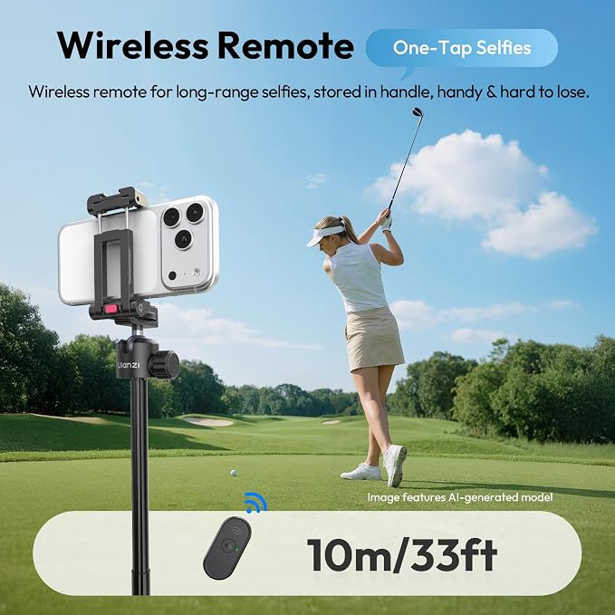 ULANZI MT-44B Phone Tripod, 59'' Auto Open Phone Stand Dual Camera Set up | 360° Ball Head, Extendable Selfie Stick w Cold Shoe, Stable Four-Leg for Filming Vlog Travel, Family Gatherings - Image 5