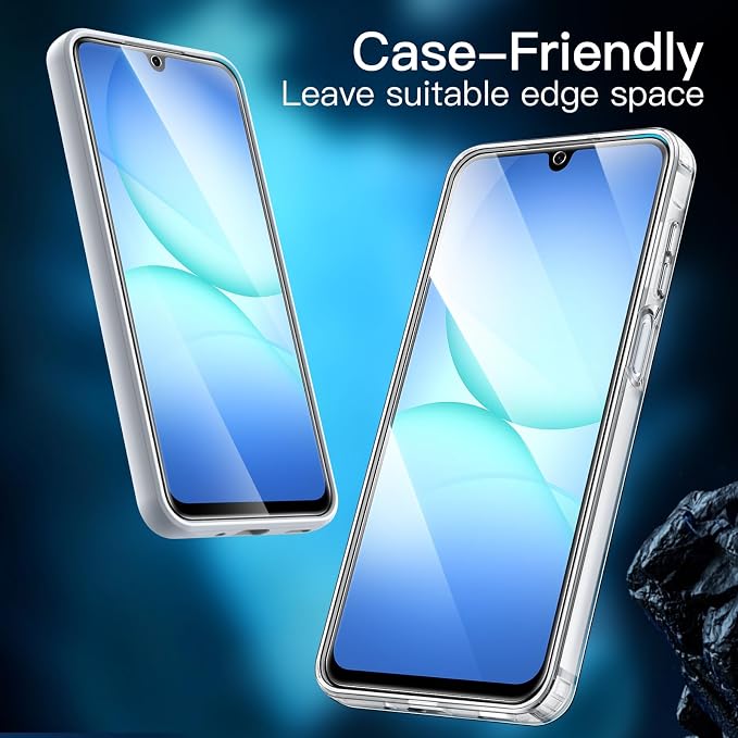 JETech Screen Protector for Galaxy A17, with Camera Lens Protector, 2+2Pack | HD Clear Tempered Glass, Anti-Scratch Protection - Image 7