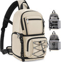RAINSMORE Camera Sling Bag, Small Dslr/Mirrorless Camera Bag & Case | Waterproof Camera Bags for Photographers, with Removable Padded Insert & Tripod Holder, Compatible with Canon/Nikon/Sony/Fuji by RAINSMORE