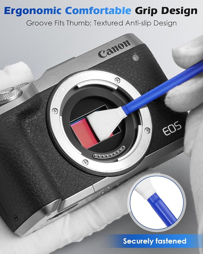 Zacro Camera Cleaning Kit 16mm APS-C Frame Sensor Cleaning Swab*8 + 20ml Sensor Cleaner for DSLR SLR Digital Camera CMOS Sensor Cleaning, Compatible with Nikon Sony Canon - Image 4