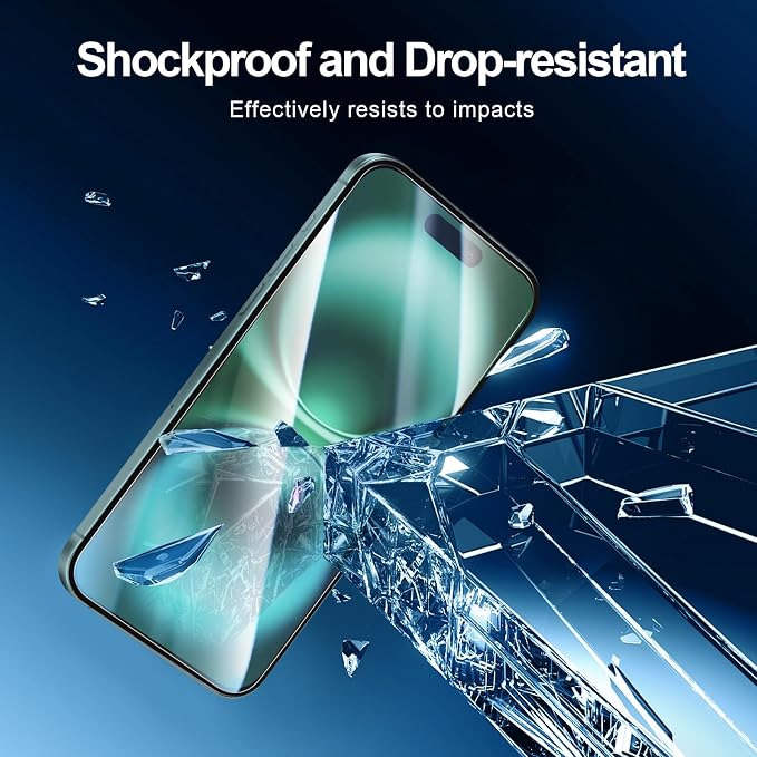 NEW'C 3x for iPhone 16 Screen Protector (6.1 inches)+ 3x Camera Lens Protector, Sensor Protection, Case Friendly Tempered Glass Film + Dust Plug- Easy installation tool include - Image 6