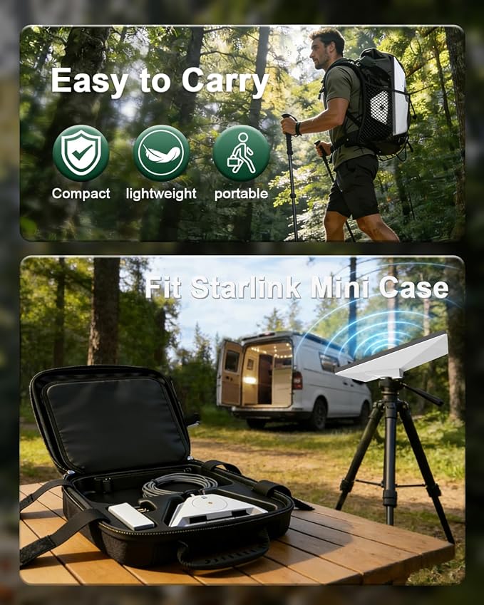 Starlink Mini Pipe Adapter Kit with 1/4"-20 Tripod Mount Adapter, Replacement Mount Works for Starlink Mini, Fits Tripods, Camera Stands & Clamp Mounts, Portable Solution for RV, Camping & Outdoor - Image 7
