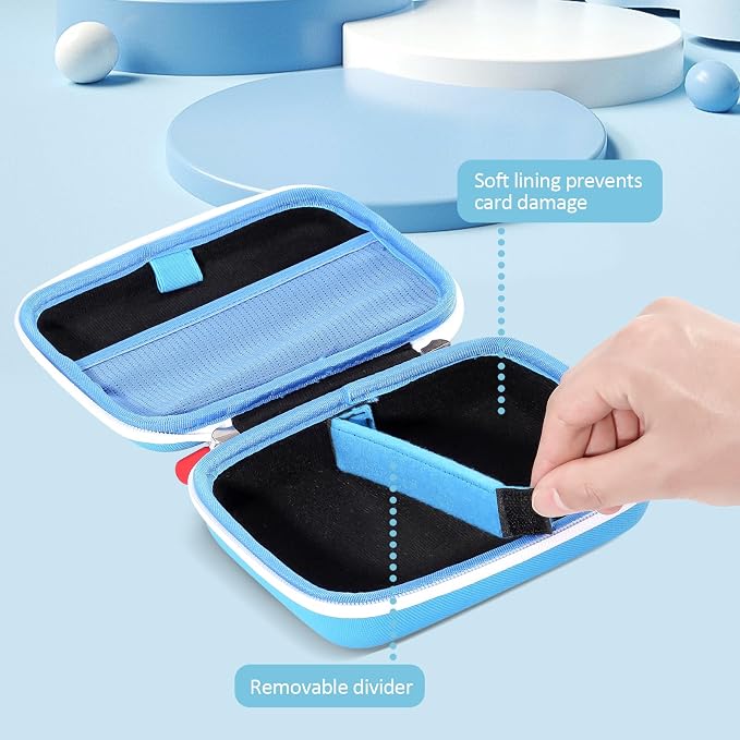 ProCase Trading Card Case, Hard Travel Storage Holds 300+ Cards -Blue | Compatible with MTG, TCG, Yu-Gi-Oh, Lorcana, Removable Divider for Flexible Organization, Multiple Color Options Available - Image 5
