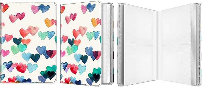 Fintie Photo Album for 3.5x4.25 Inch Polaroid Films, 64 Pockets | For Fujifilm Instax Wide Films, Polaroid Now+, Flip I-Type 600 Sx-70 Photos, Small Wallet Album, Memory Book, Raining Hearts - Image 8