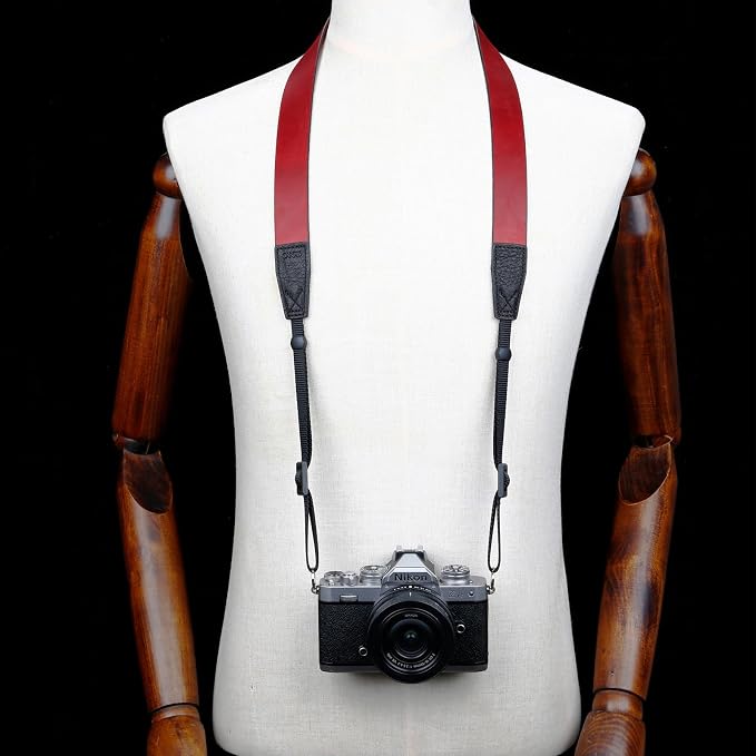 Crazy Horse Leather Camera Strap,Vintage Camera Strap,Adjustable Camera Neck Shoulder Strap for Photographers - Image 3