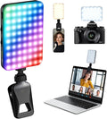 Portable RGB Selfie Light with 2000mAh Power Bank, CRI96+ Clip Fill Light | 3 Adjustable Color Tones, Scroll Wheel Dimming, Multi-angle 360° Rotation, Camera Hot Shoe Adapter, Reverse Phone Charging by Unknown